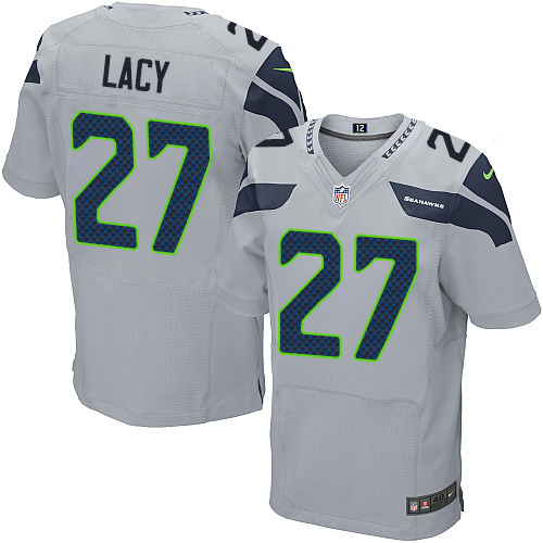 Nike Seahawks #27 Eddie Lacy Grey Alternate Men's Stitched NFL Vapor Untouchable Elite Jersey - Click Image to Close